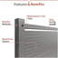 4 ft H x 3.3 ft W Bessemer WoodTek Vinyl Charcoal Privacy Screen Kit (2 Panels)
