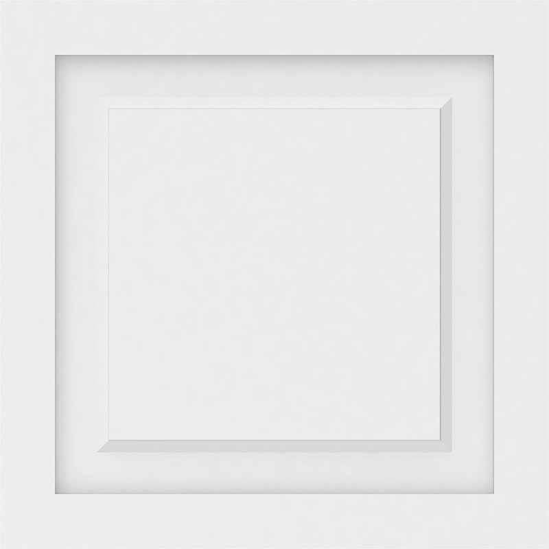 Panneau mural Harrison 3D en blanc, H 20 po x l 20 po x P 0,63 po