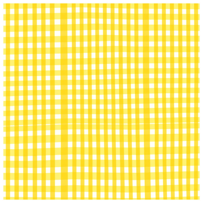 Tapis de bain jaune et blanc Gingham, 34in W x 21in L