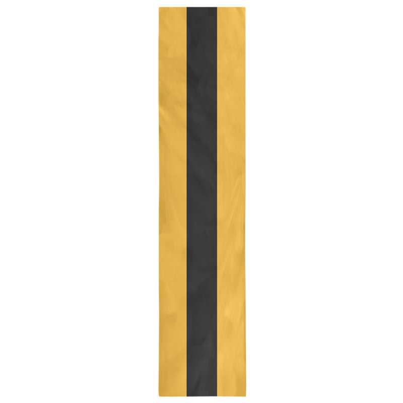 Los Angeles LA Basketball Table Runner, 90" L x 16" W, Gold/Black/Gold, Poly Twill