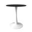  Table de salle à manger Bristol 24 po avec plateau en pierre frittée et base en acier inoxydable blanc - 2 à 3 personnes pour la cuisine et la salle à manger Bristol-131449005-128507592