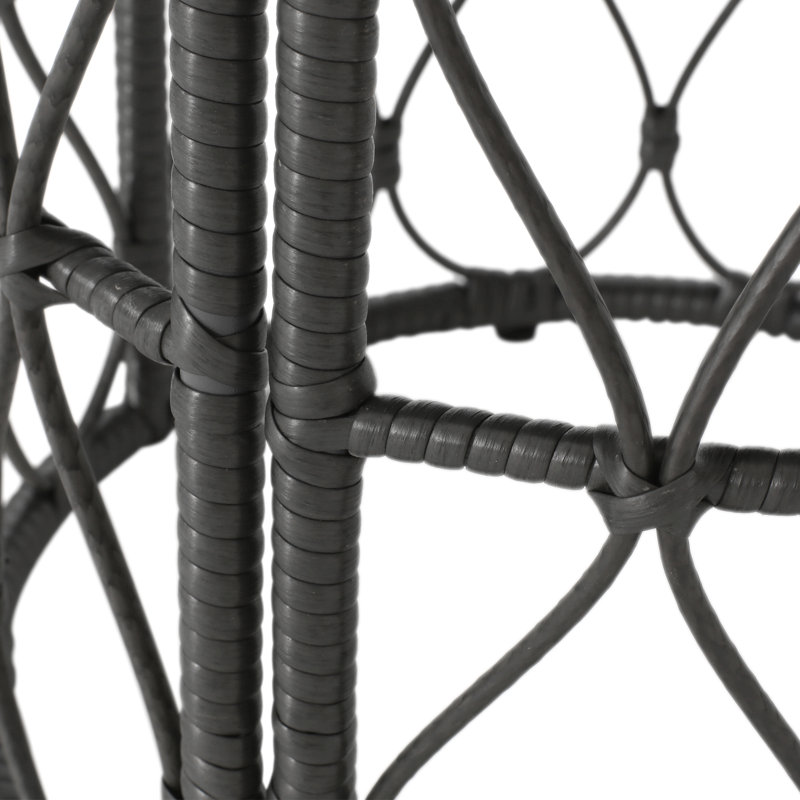 Table d'appoint Rattan Bruce, Gris