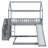 Twin Over Twin Bunk Bed with Two Drawers and Slide, House Bed with Slide-608482852