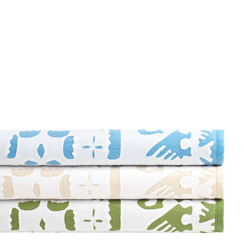 Knight Wood Cutwork Sham, Lapis, Euro