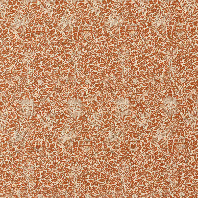 Bird & Anemone Weave, Apricot/Linen