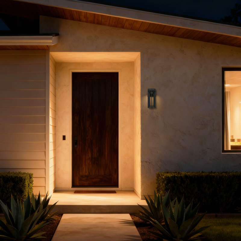 Aura LED Wall Sconce with Modern Architectural Frame, Downlight Illumination, 3-CCT Selectable, Dimmable, Wet-Location Rated, Dark Sky Friendly