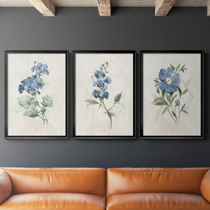 Farmhouse Periwinkle I, toile encadrée de qualité supérieure - prête à être accrochée, H 36,5 po x l 79,5 po x P 1,25 po