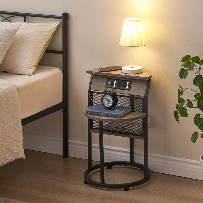 Table de bout Brendan 23,4, gris, Noir