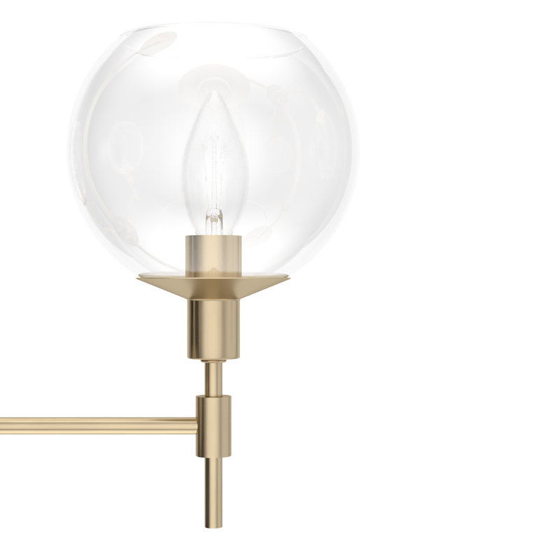 Xidane With Clear Glass 3 Light Chandelier Ceiling Light Fixture, Alturas Gold