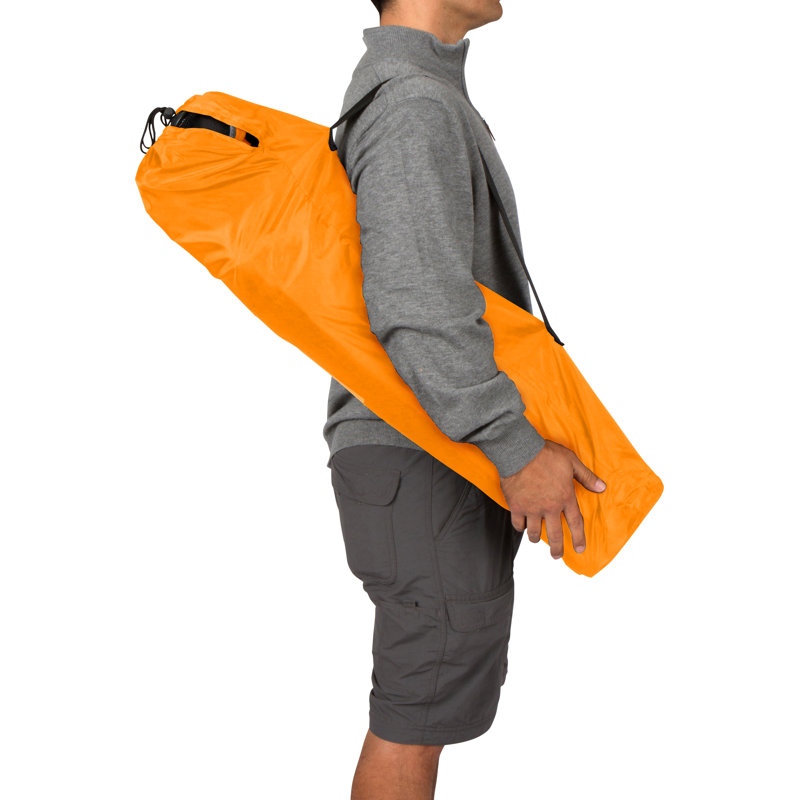 Orange Double Camping Chair with Cushions and Steel Frame