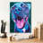 " Pit Bull - Sky Blue " Print-216571105