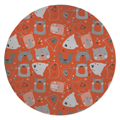 Bear Face Kids Play Mat