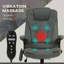 Fauteuil de bureau vibrant à 6 points avec massage chauffant, chaise de bureau de direction à haut dossier avec dossier inclinable, accoudoirs rembourrés et télécommande-334234