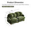 Canapé modulaire 2 places avec 4 coussins décoratifs en chenille Comfy-378109454