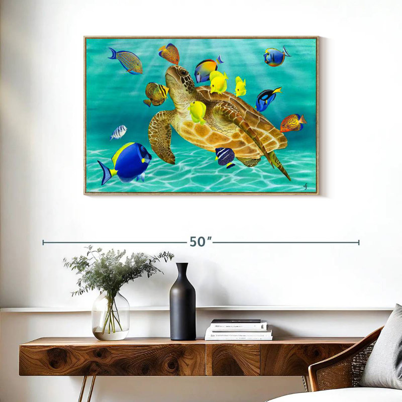 Kiss Kiss, Cadre flottant en bois naturel, 37 po x 25 po