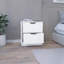 Table de chevet double H 19 po, table de chevet double, blanc-230334651