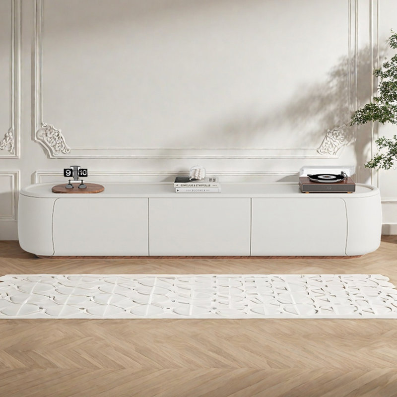 Meuble télé en bois de style moderne et simple, H 14,56 po x L 78,74 po x l 15,75 po