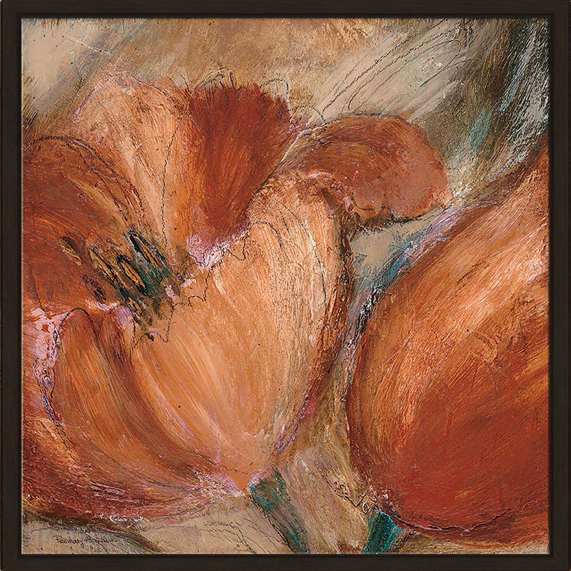«Bold And Sassy I» (imprimé carré), Cadre flottant espresso, H 27,5 po x l 27,5 po x P 2 po