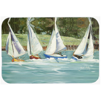 Planche à découper en verre caroline Sailboat