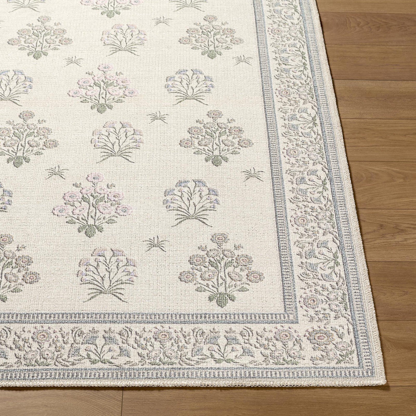 Myla Machine Washable Floral Area Rug, Runner 2'8" x 7'10"