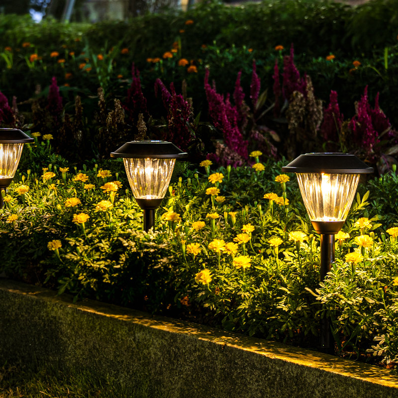 Ensemble de 6 lumières à DEL pour jardin, bronze, chemin solaire et allée (bronze)