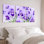 Tableau mural sur toile à motif floral d'iris violets (paquet de 3)