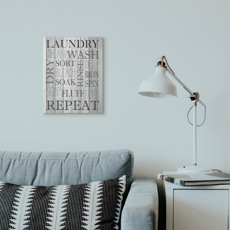 «Laundry Room Bathroom Design», impression sur toile, Toile tendue, H 20 po x l 16 po x P 1,5 po