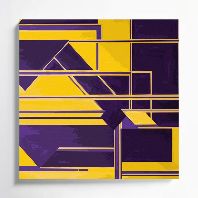 Hard Edge 13 Brown Canvas Wall Art, 32" H x 32" W