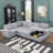 Upholstered L-Shaped Sectional Left Hand Facing-658920207