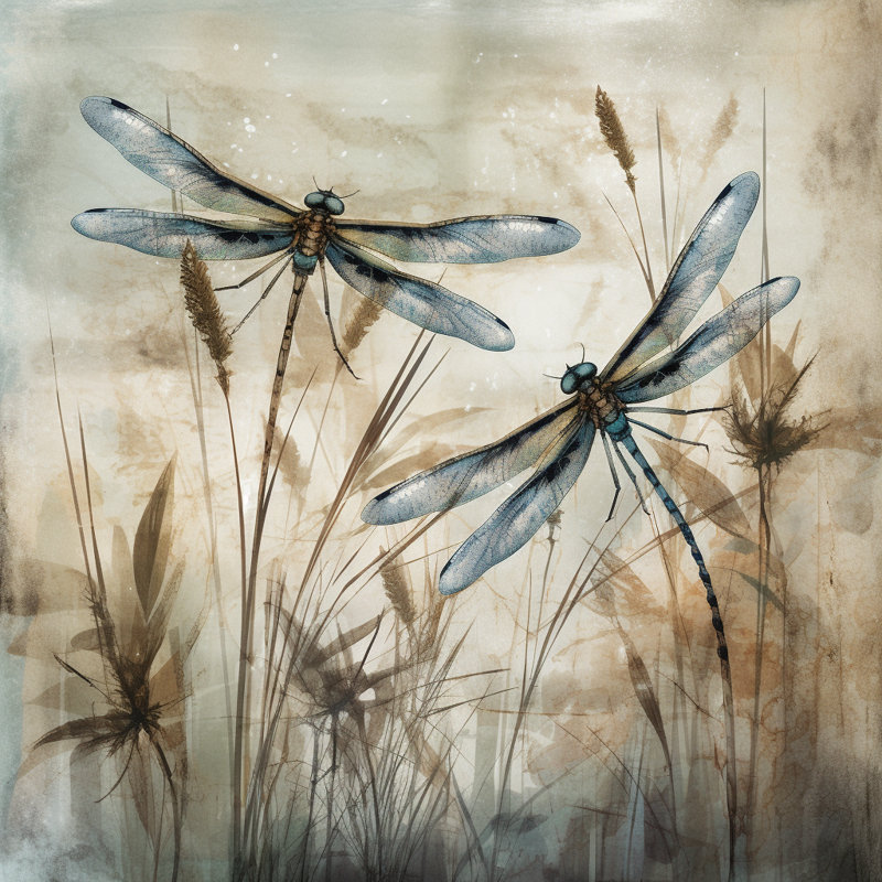 Botanical Nature Dragonfly Bedding, Queen Duvet Cover