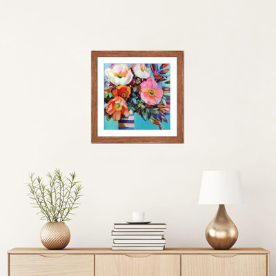 Floral Shock - Reproduction d'art murale - Papier d'art encadré