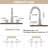 Widespread Bathroom Faucet 3 Hole, 2-handle  Bathroom Sink Faucet with Drain Assembly-100678771