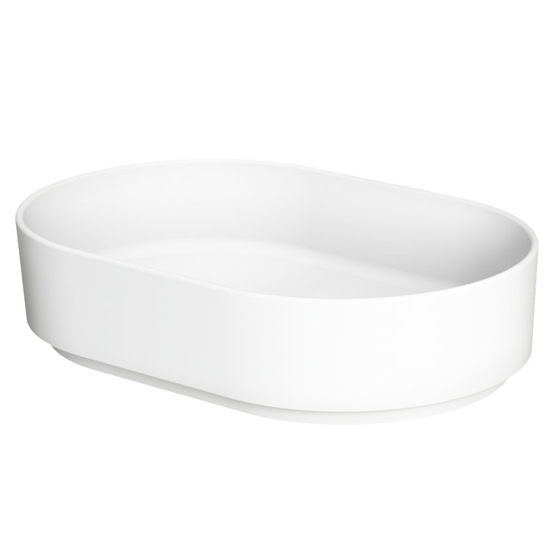 Lavabo à piédestal à surface solide - blanc mat. Facile à nettoyer. 22,91 po Profondeur, 15,43 de largeur, 5,31 de hauteur. 16,71 lb Poids. Contemporain. Sans égouttoir et propre et sans