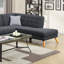 Ensemble de canapé modulaire 2 pièces avec 2 coussins décoratifs en frêne noir et canapé