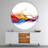 Abstract Smoke - Abstract Round Metal Clock-962186244