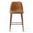 26 inch Faux Leather Counter Stools with Walnut Finish Metal Legs-754420464
