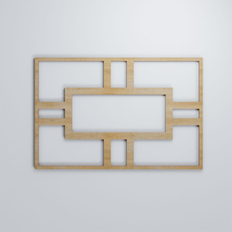 Hastings Decorative Fretwork Wood Wall Panels, Alder, 7 3/8"H x 4 7/8"W x 1/4"D