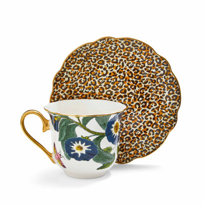 Spode Creatures Of Curiosity Tea & Sauc 8.8Oz Flt(Wht/Lprd)