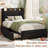 Twin Size Bed Frame with 2 Storage Drawers and Charging Station-433898354