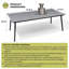 Ensemble de salle à manger pour l'extérieur 6 personnes L 82,48 po x L 40,55 po avec structure en aluminium, trou pour parasol et fauteuils-970336285-970336354