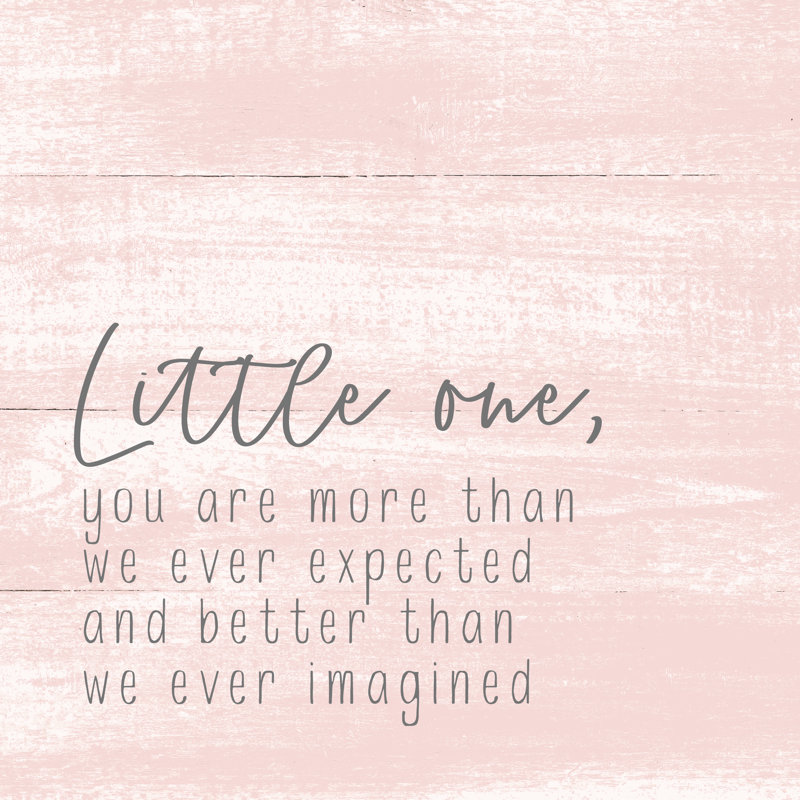 Little One Blush - Wrapped Canvas Print, 30cm H x 30cm W x 3.8cm D