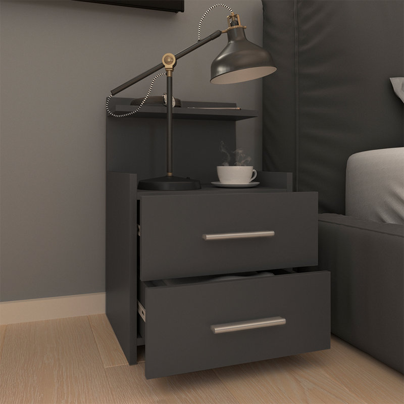 Apalachin 40cm W Engineered Wood Bedside Table