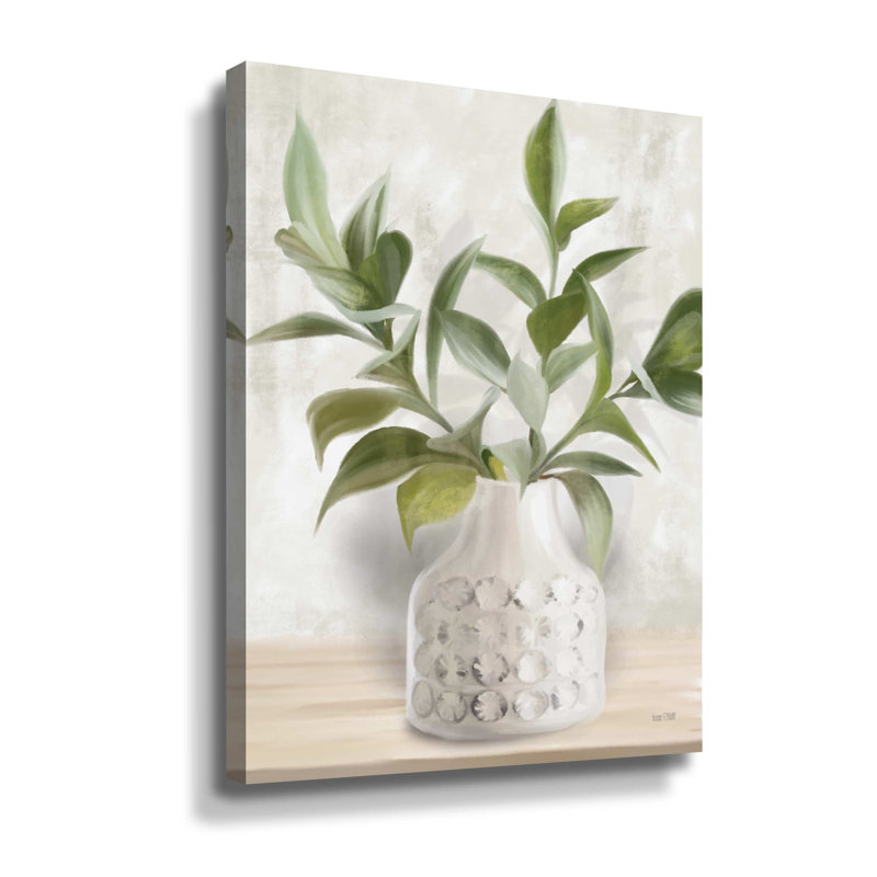 Ivoire Ficus, Toile tendue, H 18 po x l 14 po x P 2 po
