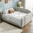 Linen Upholstered Daybed With Spacious Underbed Storage, Full Size - Durable Solid Wood Frame-2039393188