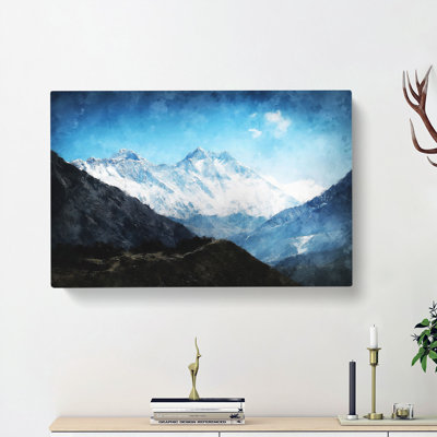 Mount Everest In Tibet And Nepal - Wrapped Canvas Painting