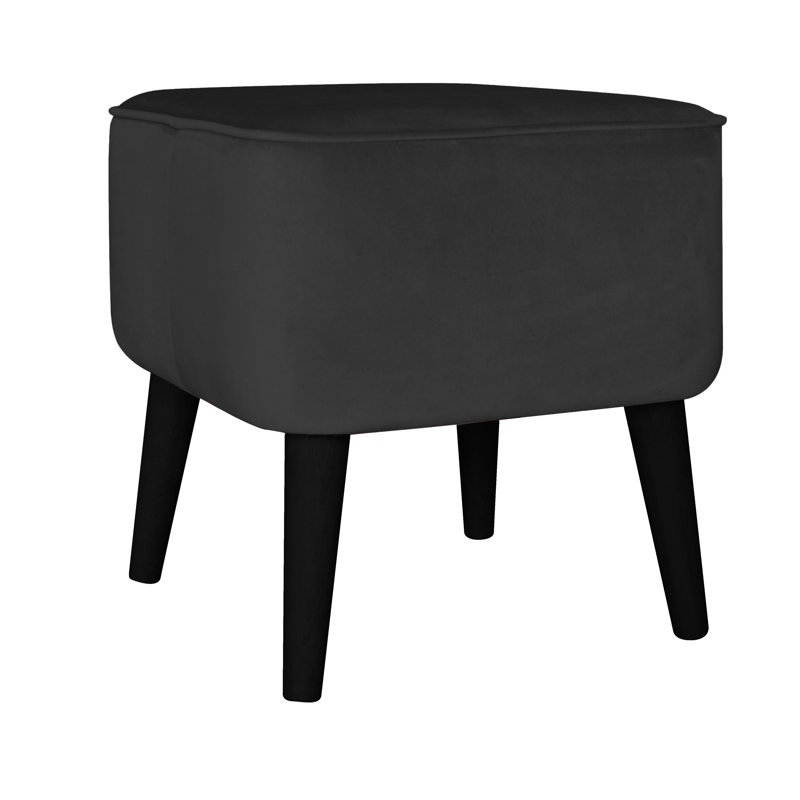 40cm Wide Square Solid Colour Standard Ottoman, Graphite