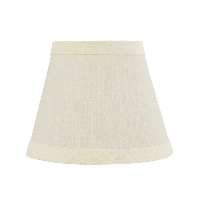 Abat-jour empire en coton H 4 po (attache en beige)