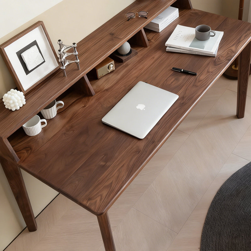 Bureau en bois massif de luxe léger, H 33,46 po x l 47,24 po x P 26,38 po