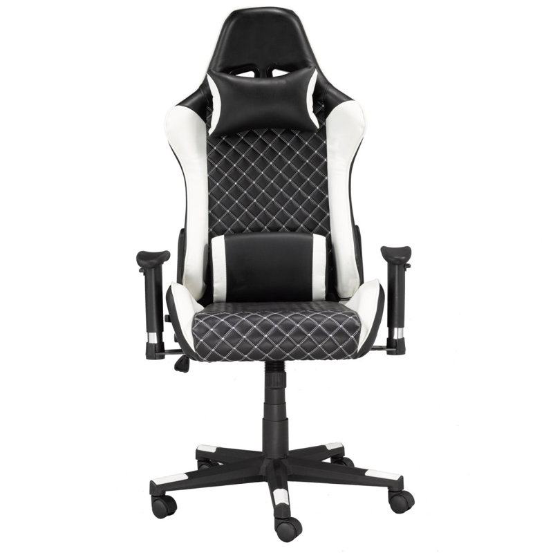 Fauteuil de jeu Violet, Noir / blanc
