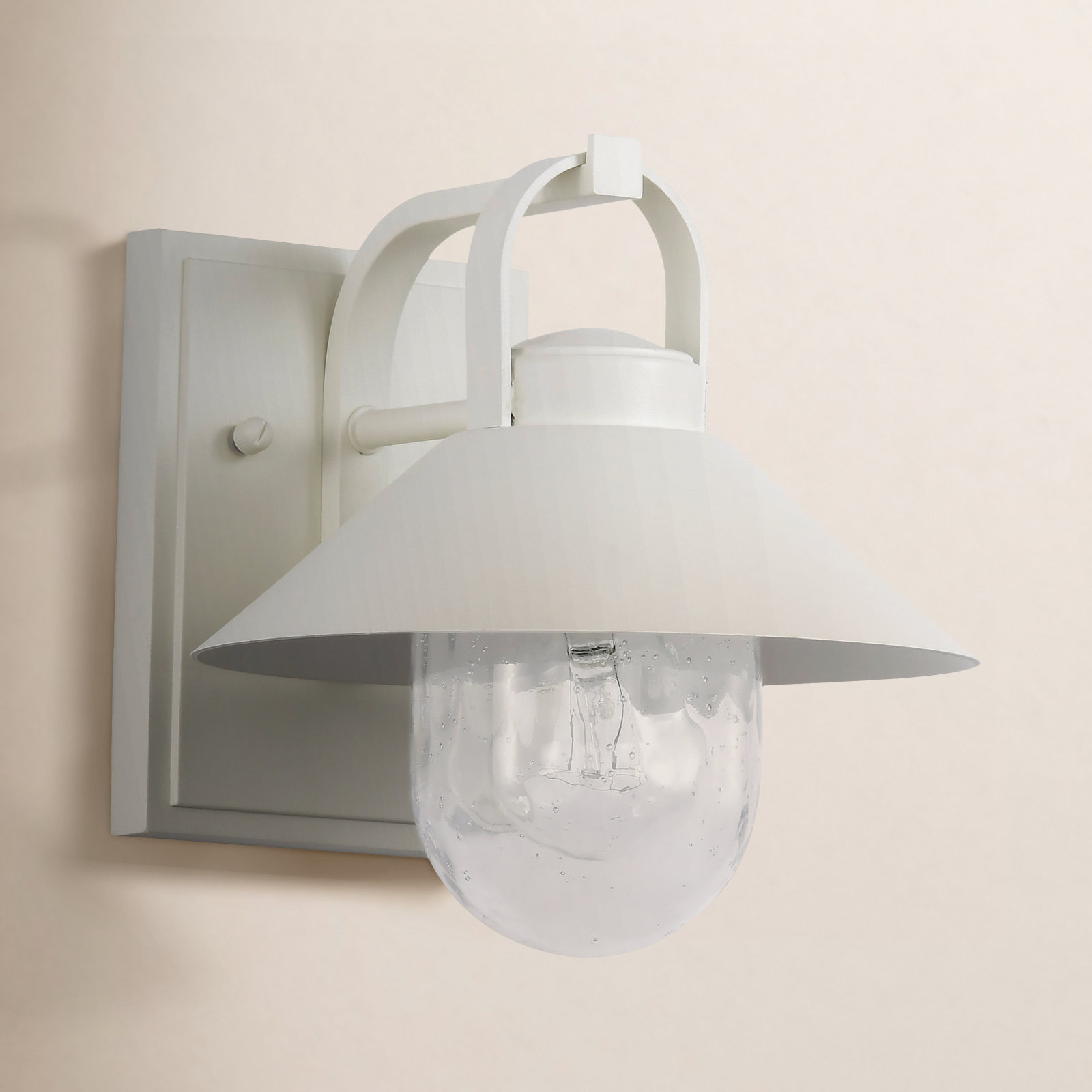 Andren Outdoor Wall Lantern, 8.13'' H x 8'' W x 9'' D, White, White
